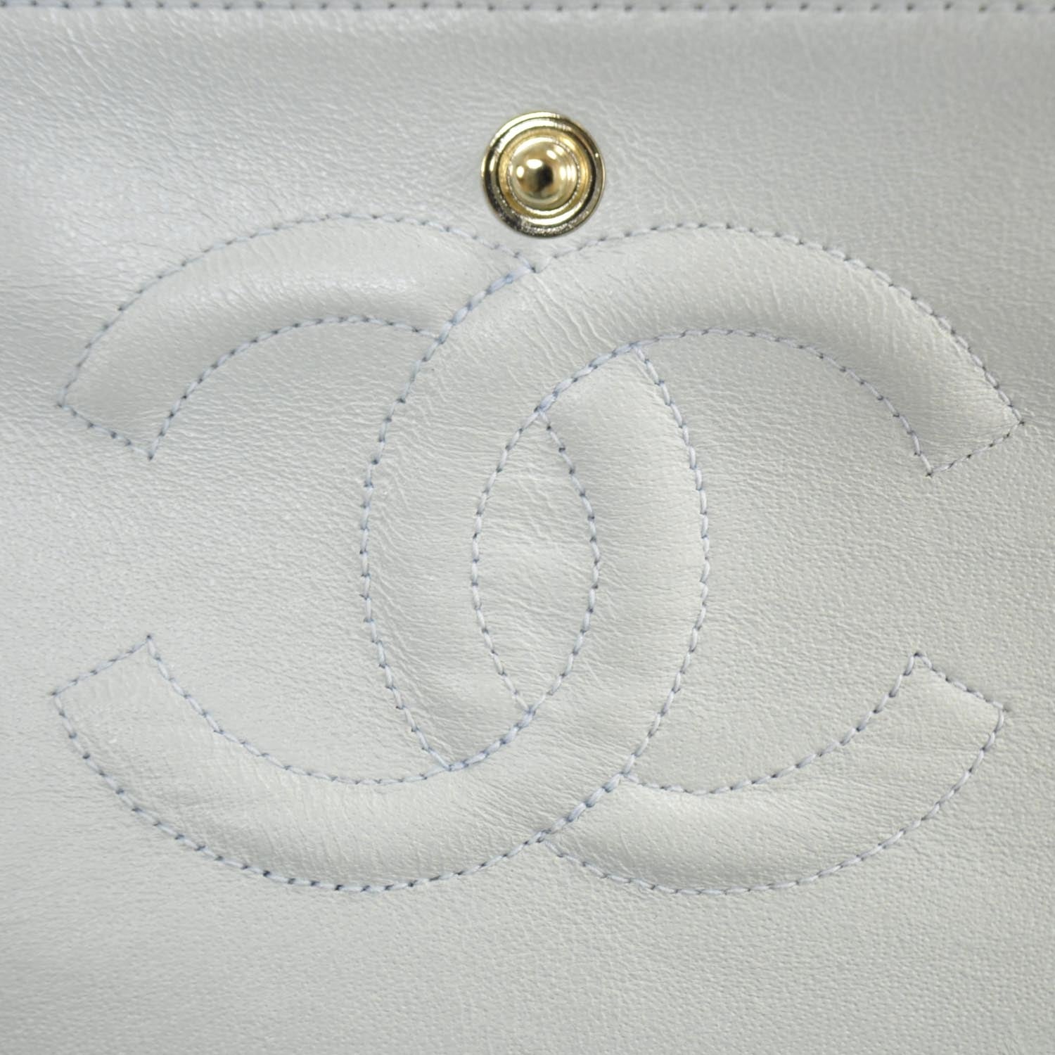 Chanel Caviar Medium Double Flap Light Blue 8 of 12