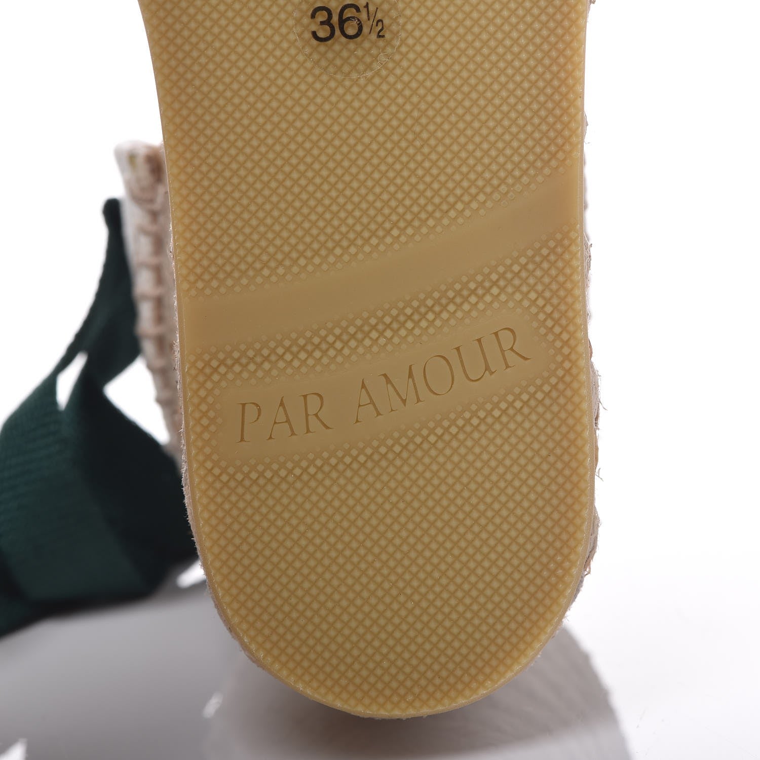Gucci Canvas Malaga Kid Web Ankle Wrap Espadrille Wedge Sandals 36.5 Green Red Mystic White Emerald 8 of 13