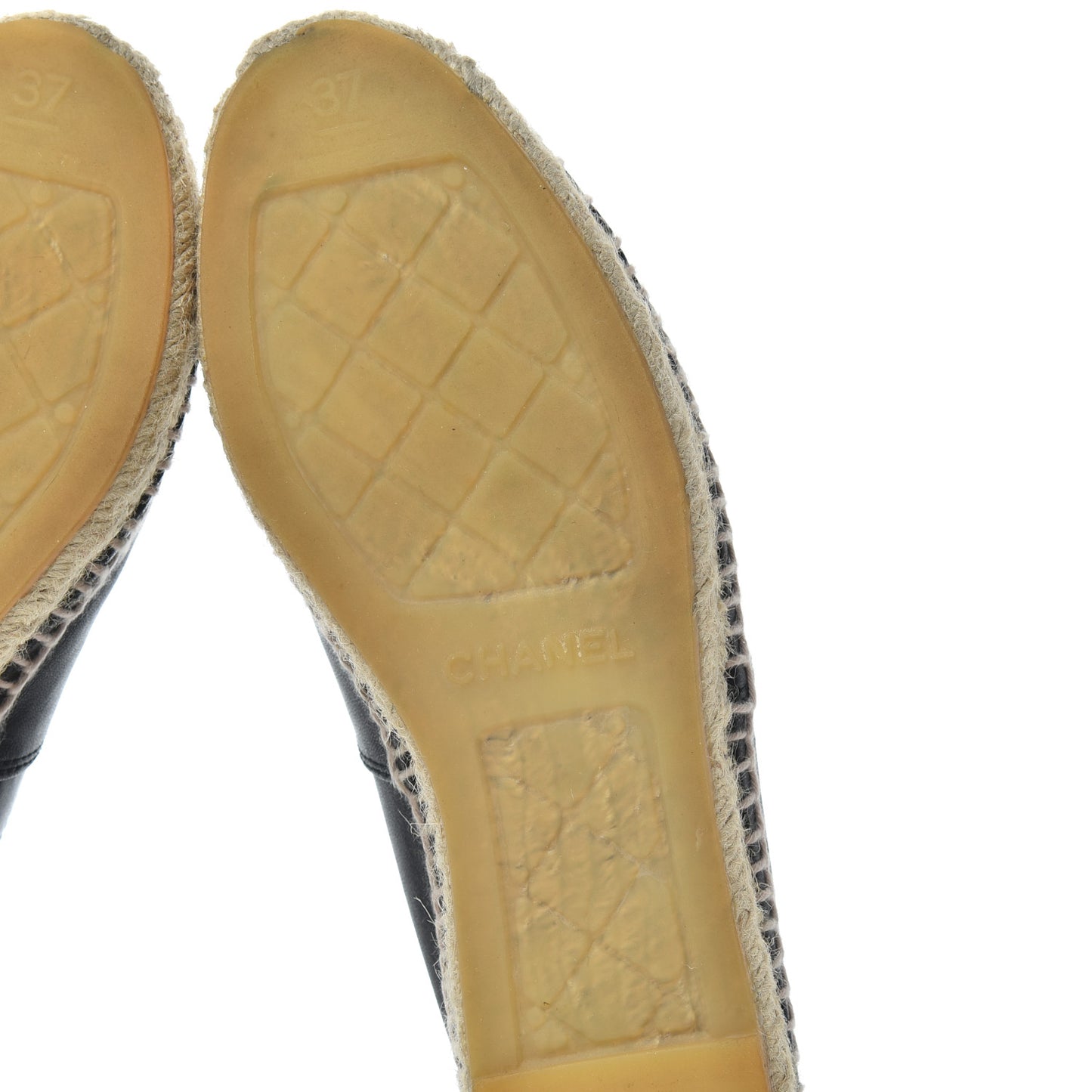 Lambskin CC Espadrilles 37 Black