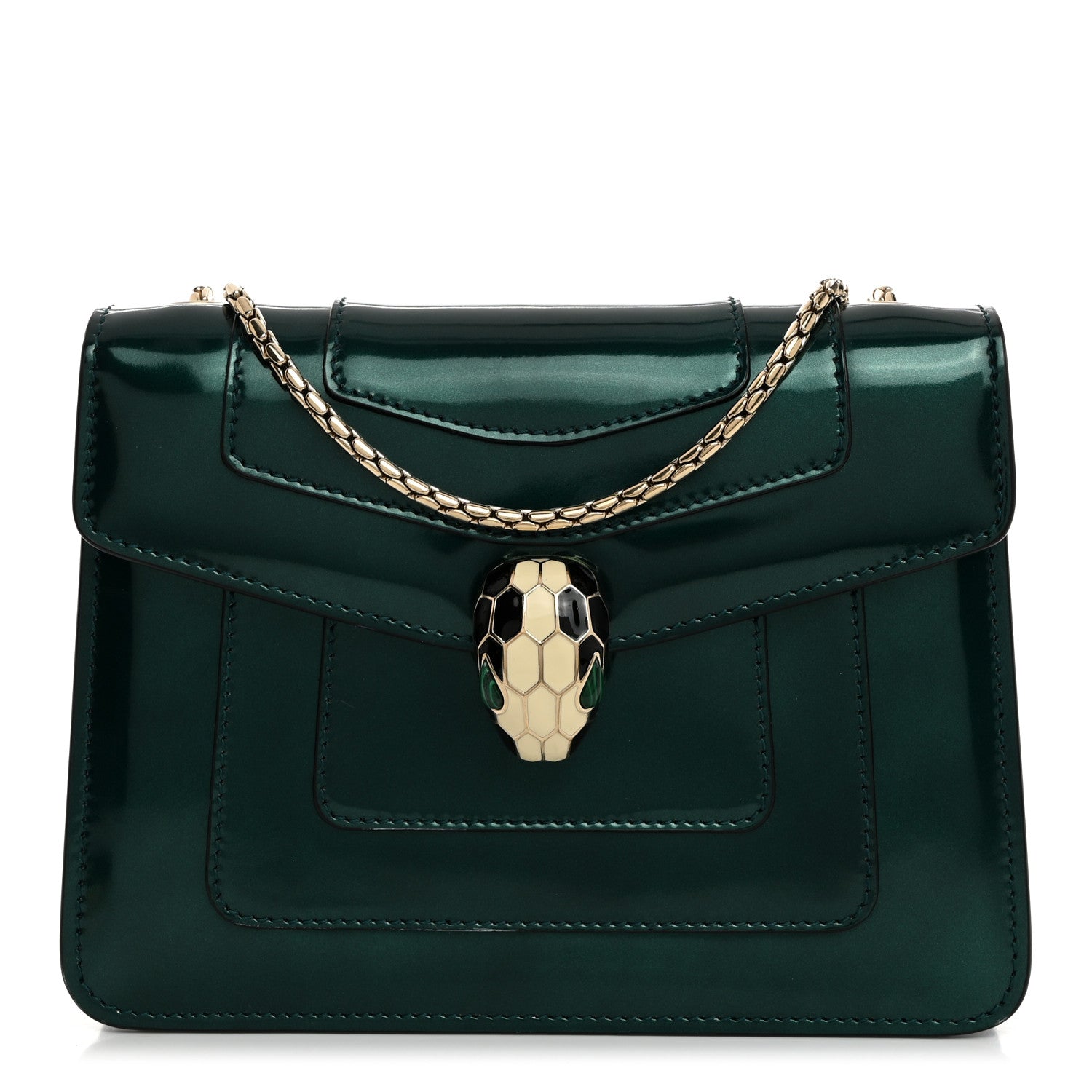 Bulgari Patent Serpenti Forever Crossbody Emerald 1 of 11