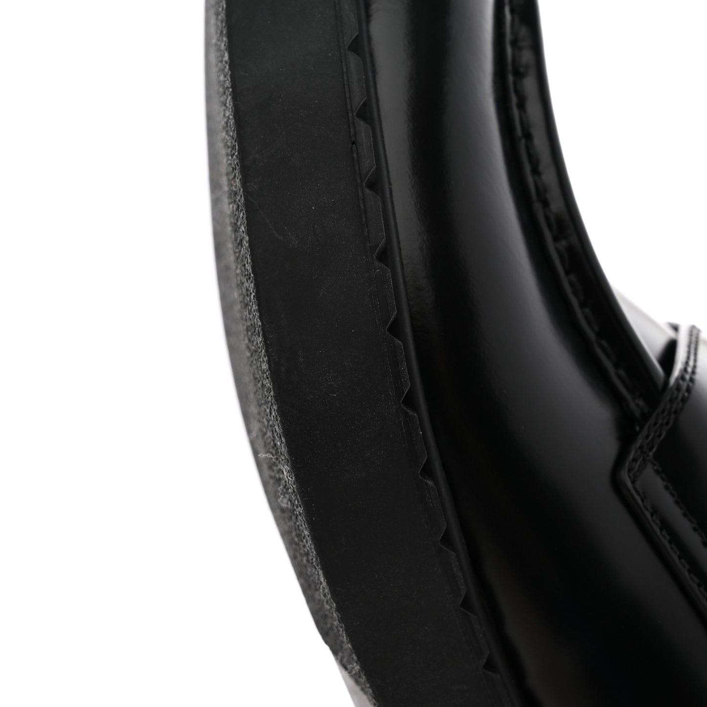 Spazzolato Metal Triangle Logo 50mm Loafers 40 Black