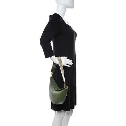 Loewe Satin Calfskin Jacquard Small Luna Bag Avocado Green 2 of 8