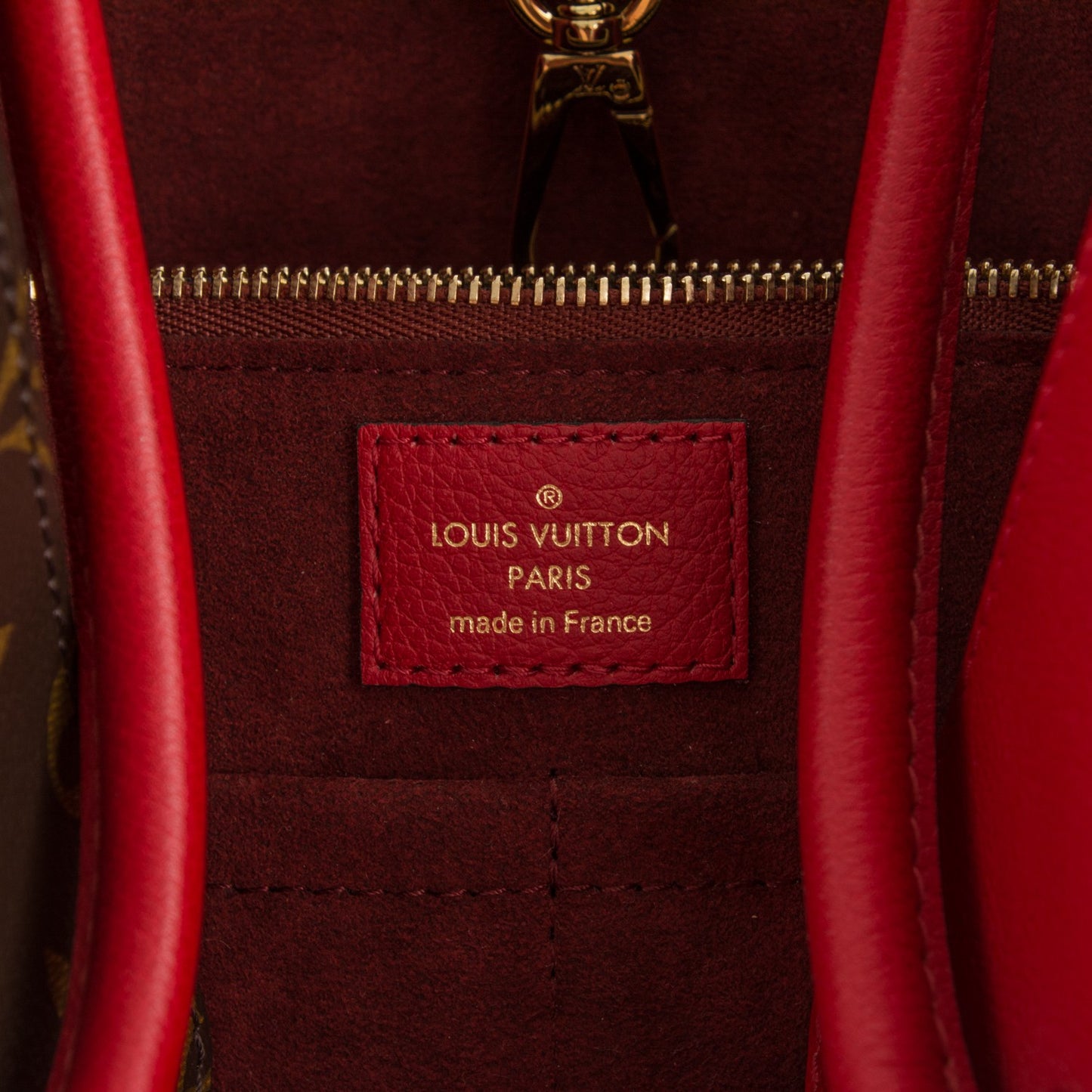 Calfskin Monogram Kimono Tote Cherry
