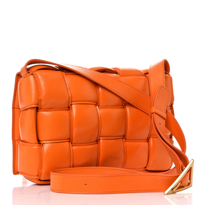 Bottega Veneta Nappa Maxi Intreccio Padded Cassette Crossbody Bag Orange 3 of 10
