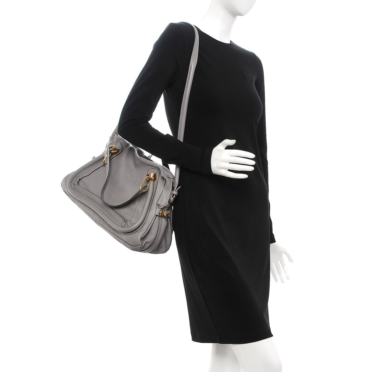 Chloe Calfskin Medium Paraty Cashmere Grey 2 of 17
