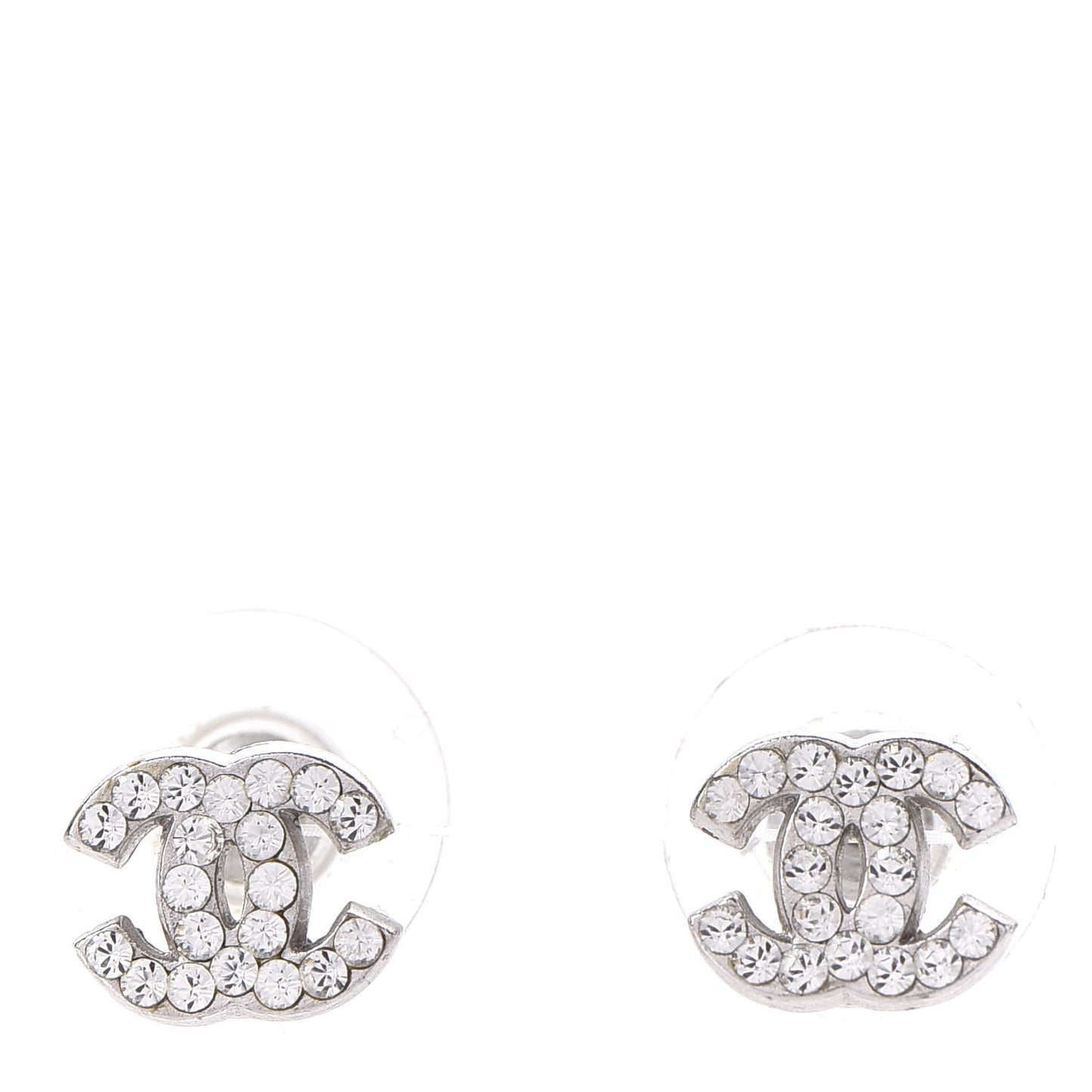Crystal Mini Timeless CC Earrings Silver