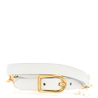 Hermes Swift Etrier Double Tour Bracelet T2 White 3 of 5