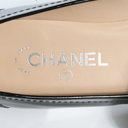 Chanel Patent Leather Loafers 38.5 Black 5 of 7