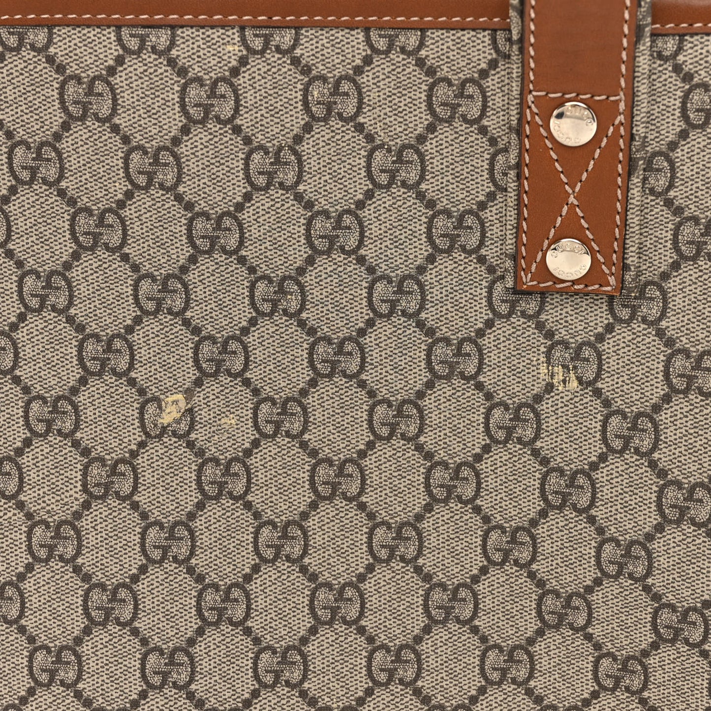 GG Plus Monogram Medium Signature Web Loop Tote Brown