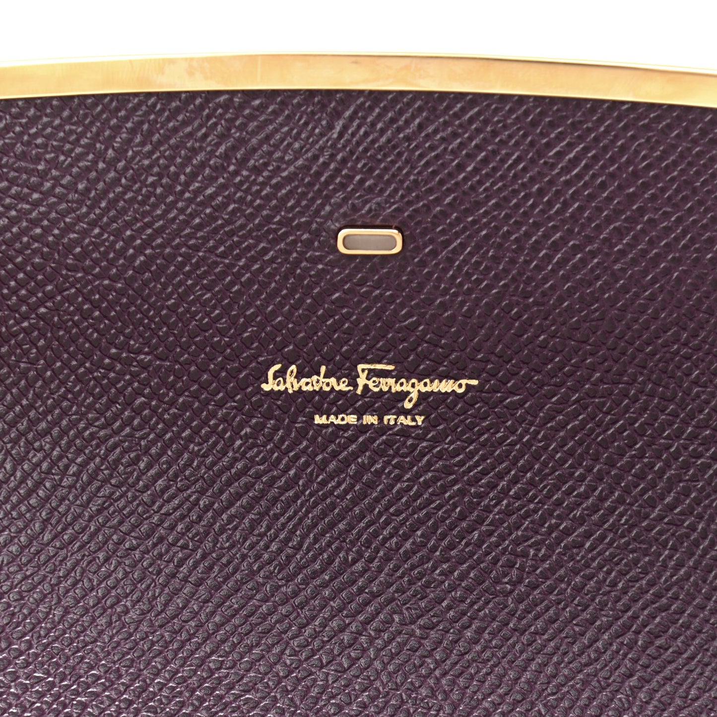Hammered Calfskin Gancini Icona Mini Bag Blackberry