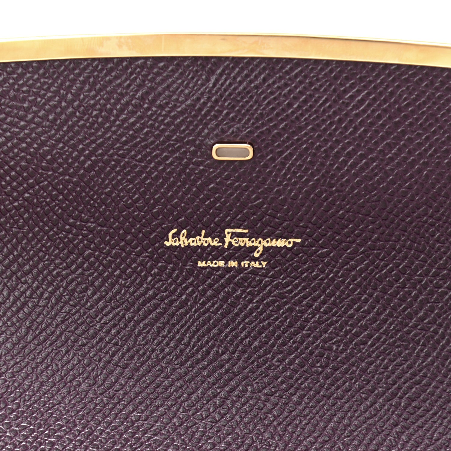 Salvatore Ferragamo Hammered Calfskin Gancini Icona Mini Bag Blackberry 11 of 17