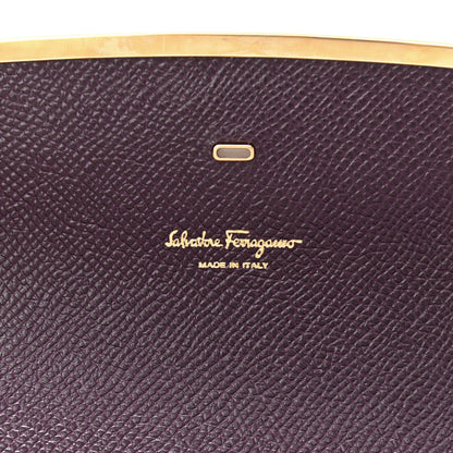 Salvatore Ferragamo Hammered Calfskin Gancini Icona Mini Bag Blackberry 11 of 17