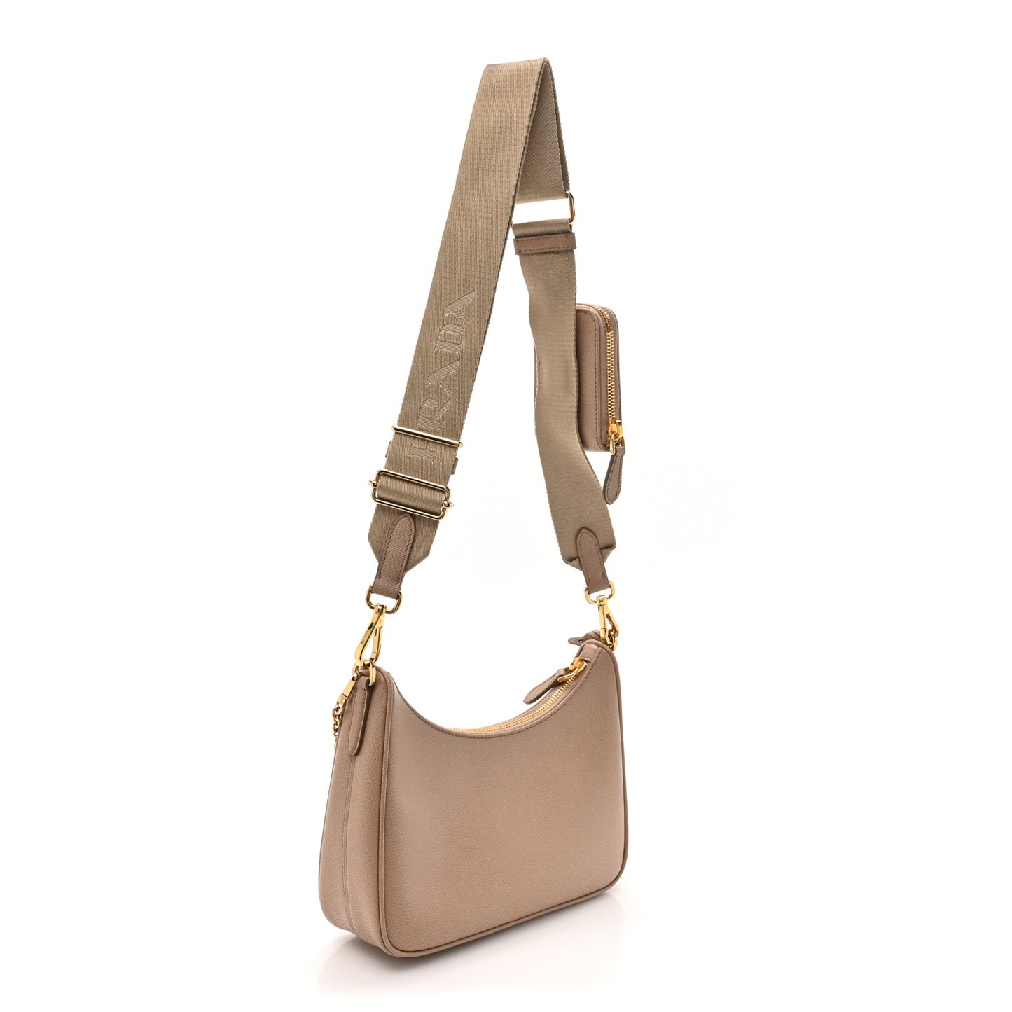 Saffiano Lux Re-Edition 2005 Shoulder Bag Cammeo