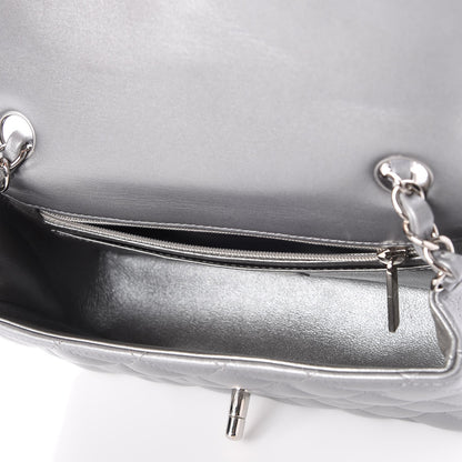 Chanel Metallic Lambskin Quilted Mini Rectangular Flap Silver 5 of 8