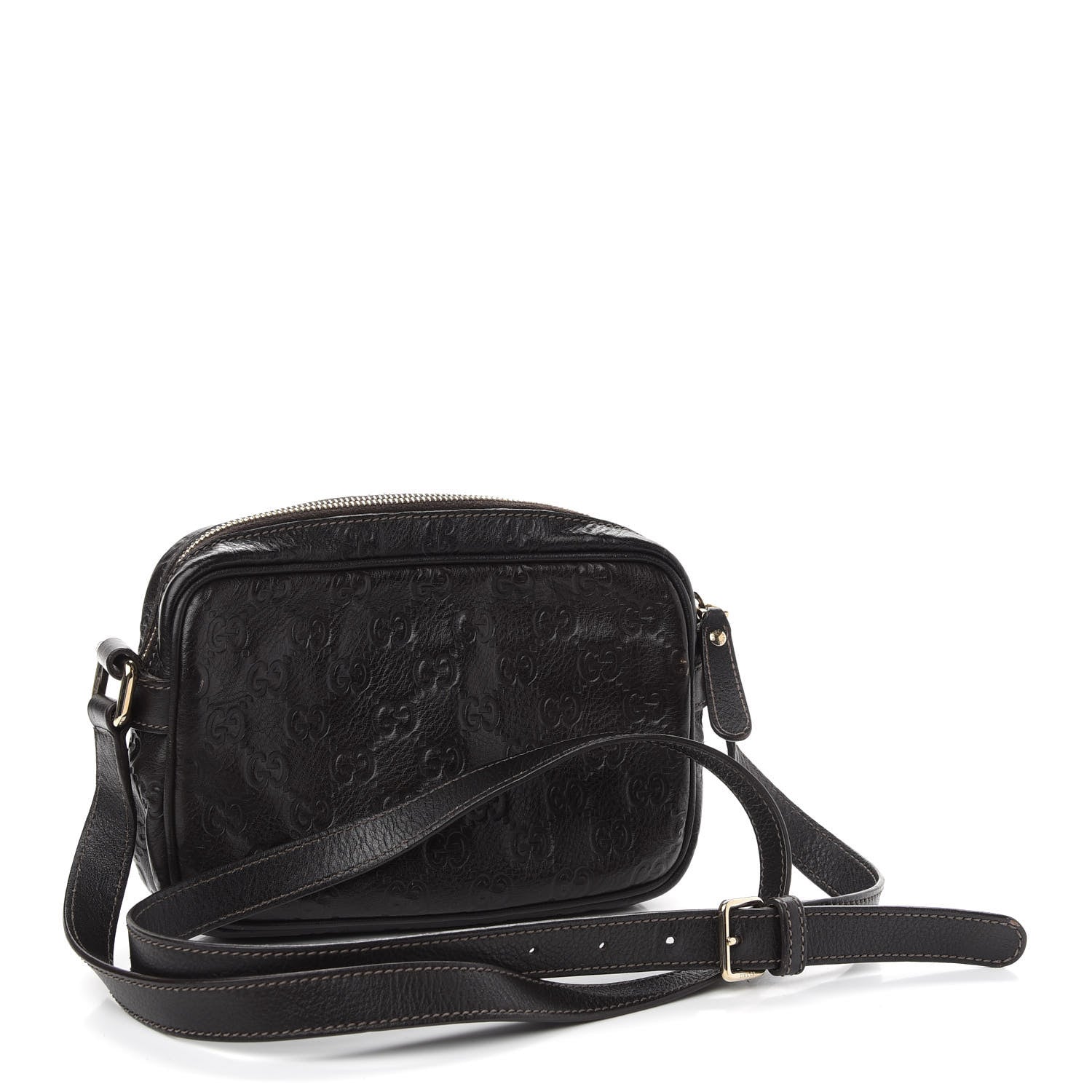 Gucci Guccissima Small Shoulder Bag Dark Brown 3 of 13