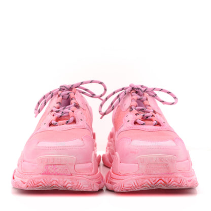 Balenciaga Fabric Mesh Distressed Womens Triple S Sneakers 39 Pink 3 of 10