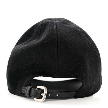 Prada Tessuto Wool Baseball Cap S Black 6 of 10