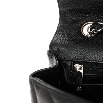 Chanel Caviar Quilted Jumbo Single Flap Black 13 of 14