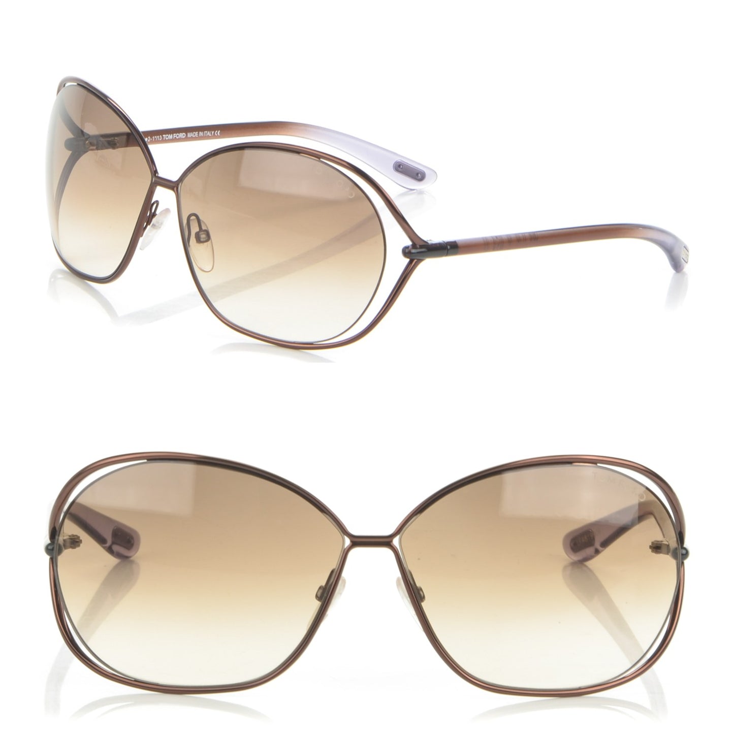 Carla Soft Square Sunglasses TF157 Dark Brown