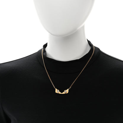 Fendi Metal Monster Eye Necklace Gold 2 of 6