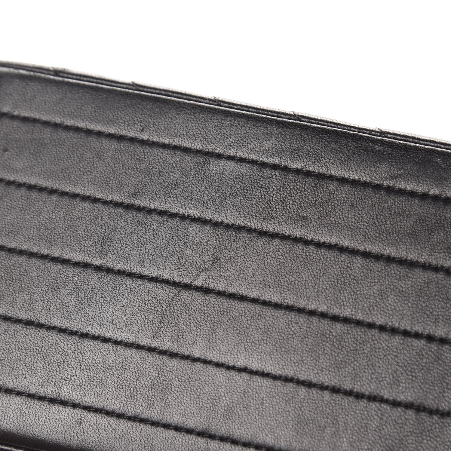 Chanel Lambskin Chevron Quilted Jumbo Double Flap So Black 9 of 19