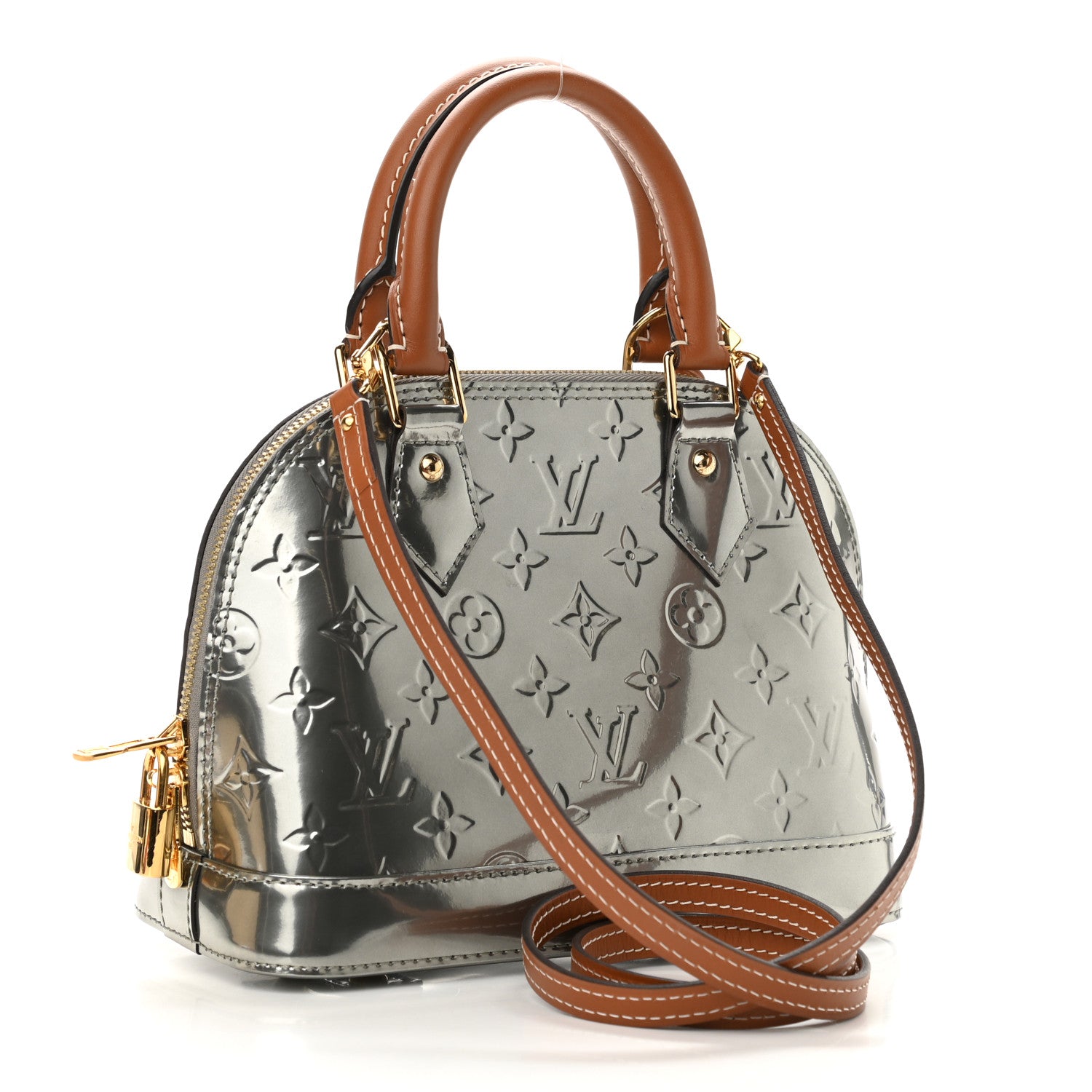 Louis Vuitton Vernis Alma BB Gris Metal 3 of 9