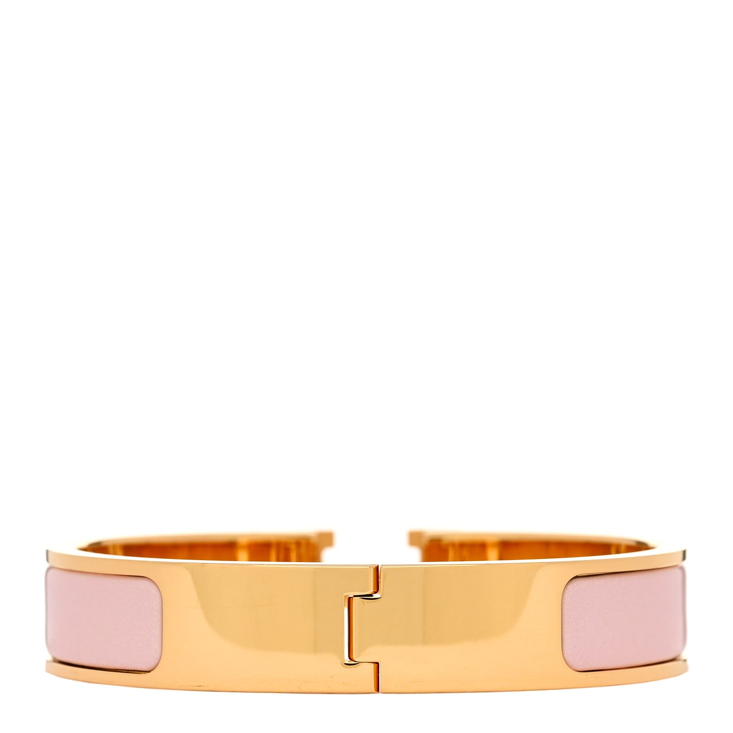 Enamel Narrow Clic Clac H Bracelet PM Rose Dragee