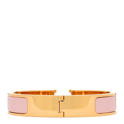 Hermes Enamel Narrow Clic Clac H Bracelet PM Rose Dragee 2 of 4