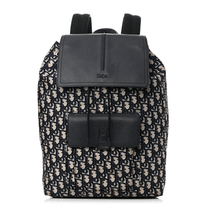 Christian Dior Technical Fabric Oblique Motion Backpack Blue 1 of 19