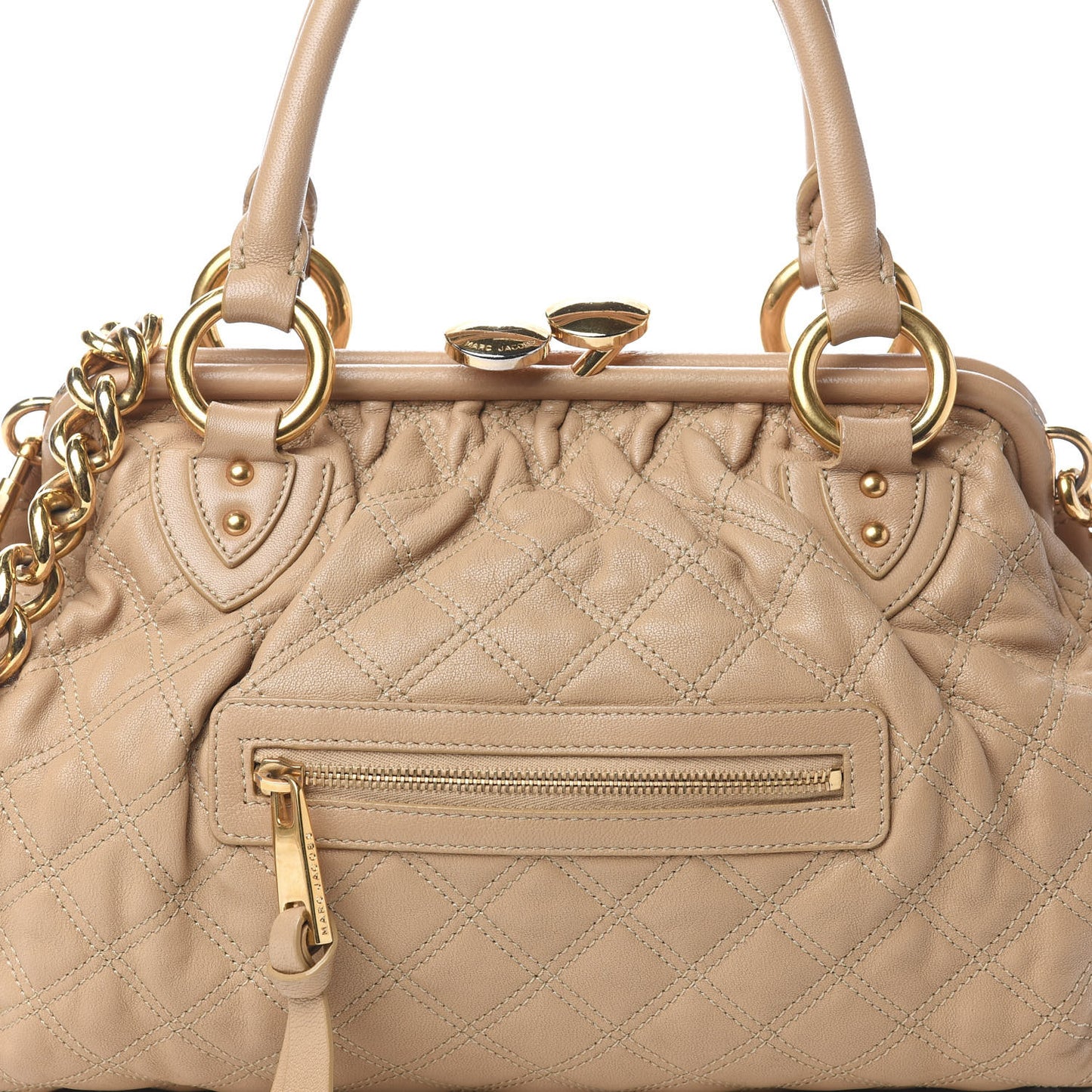 Calfskin Quilted Stam Camel