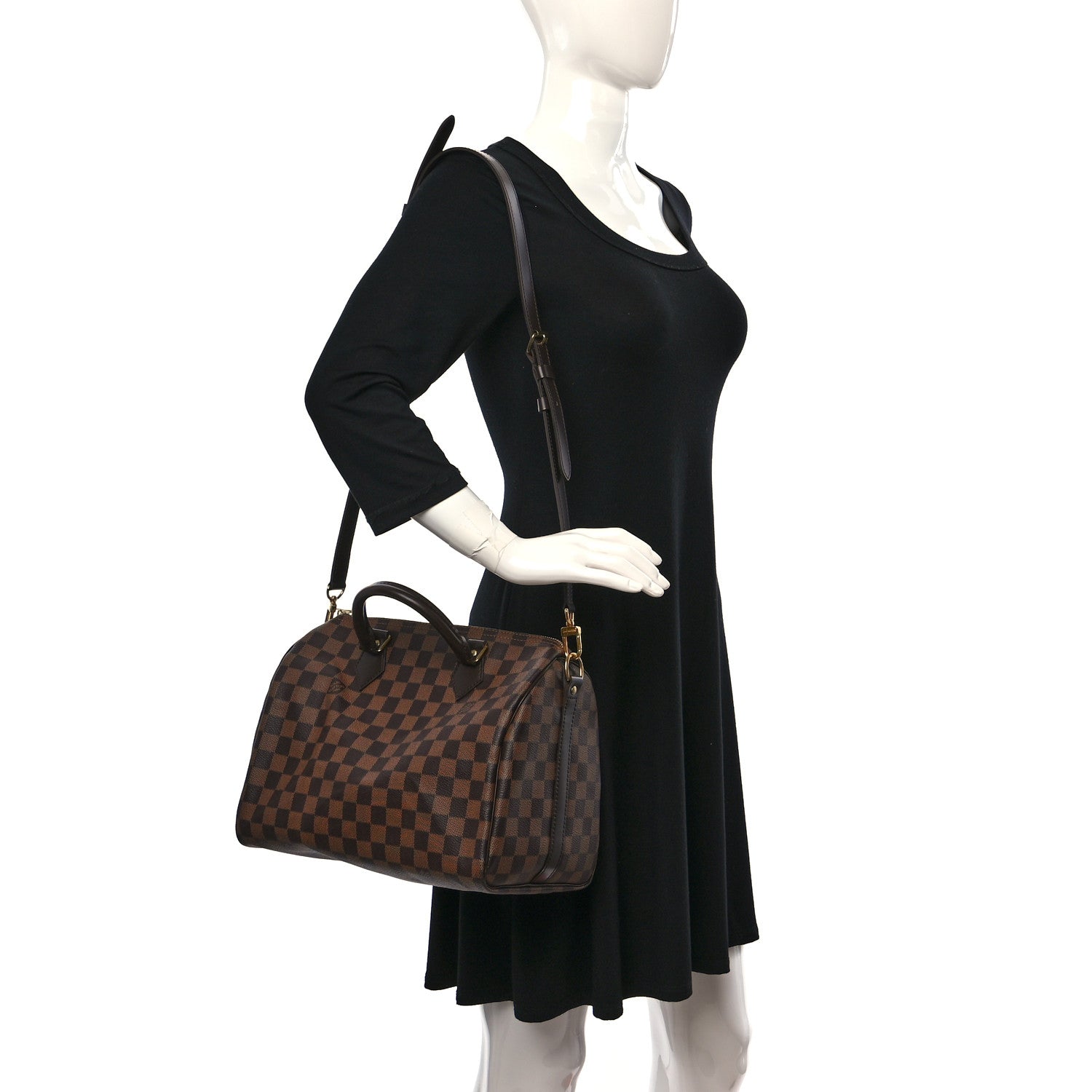 Louis Vuitton Damier Ebene Speedy Bandouliere 30 2 of 11