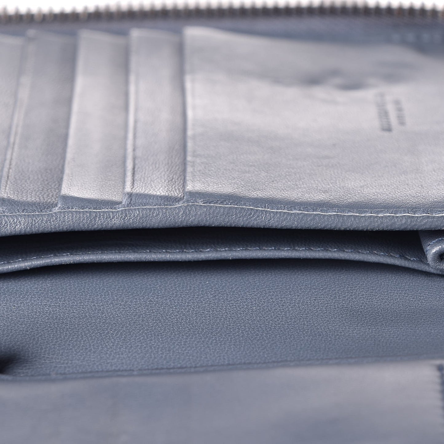 Nappa Intrecciato Zip Around Wallet Krim