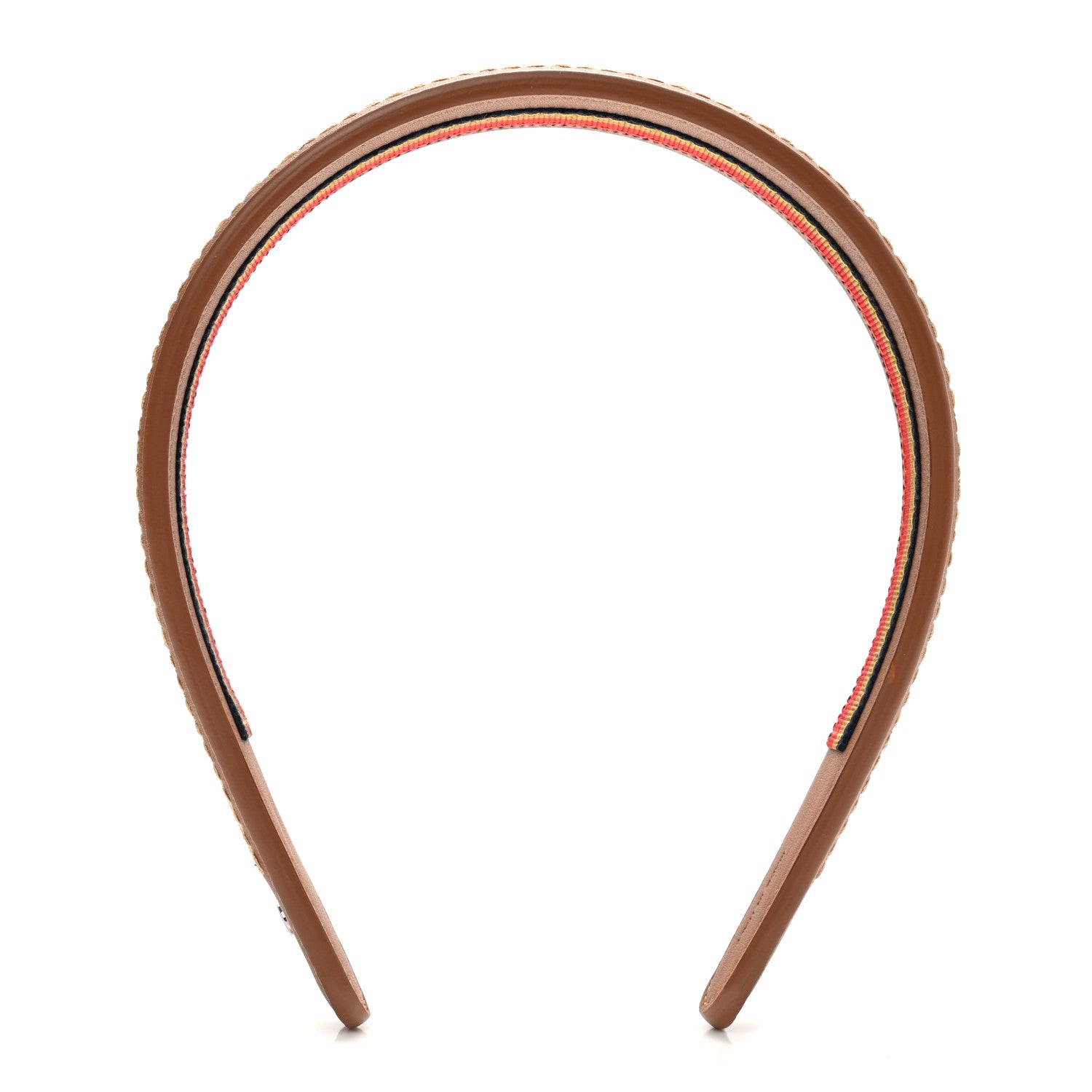Hermes Swift Embroidered H Elizabeth Headband Gold 3 of 6