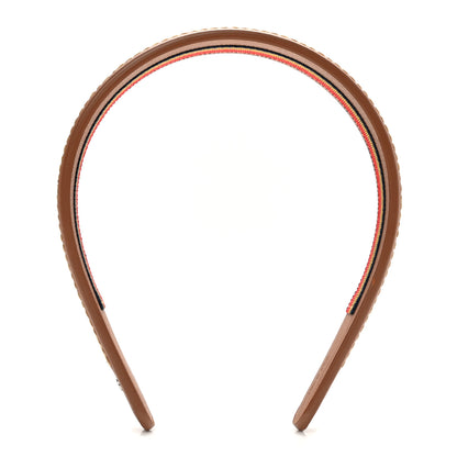 Hermes Swift Embroidered H Elizabeth Headband Gold 3 of 6