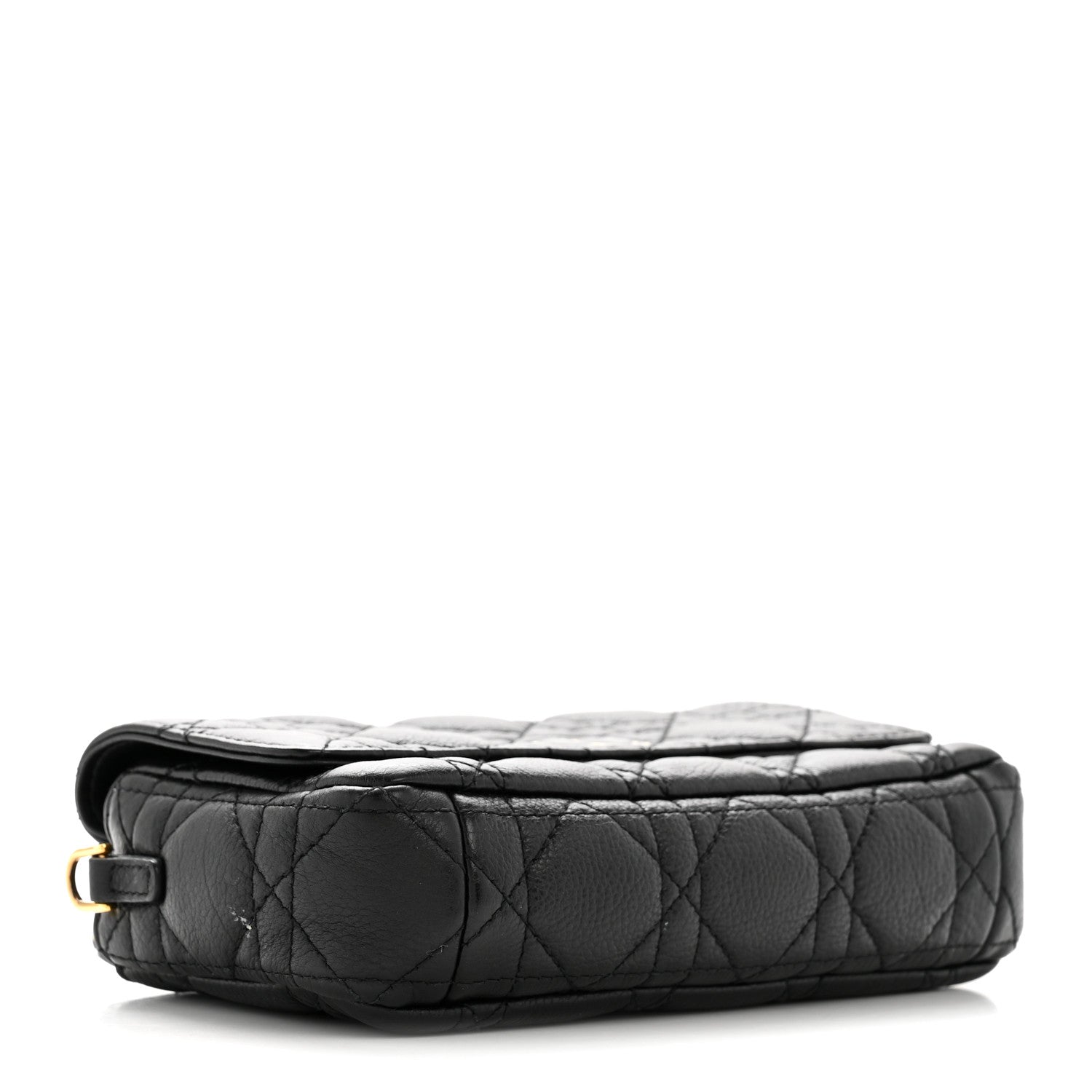 Christian Dior Supple Calfskin Cannage Caro Pouch With Chain  Black 4 of 14