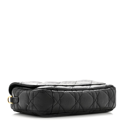 Christian Dior Supple Calfskin Cannage Caro Pouch With Chain  Black 4 of 14