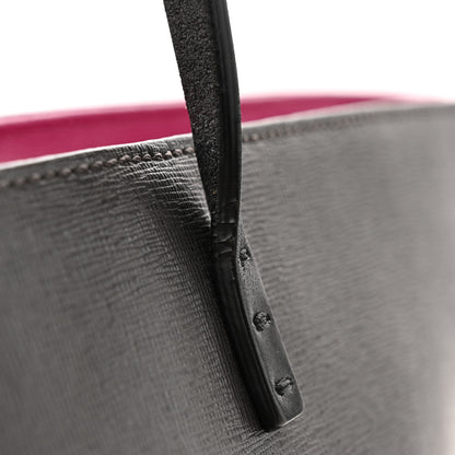 Fendi Vitello Elite Cuoio Monster Buggies Medium Roll Tote Carbone Black Multicolor Magenta 12 of 12