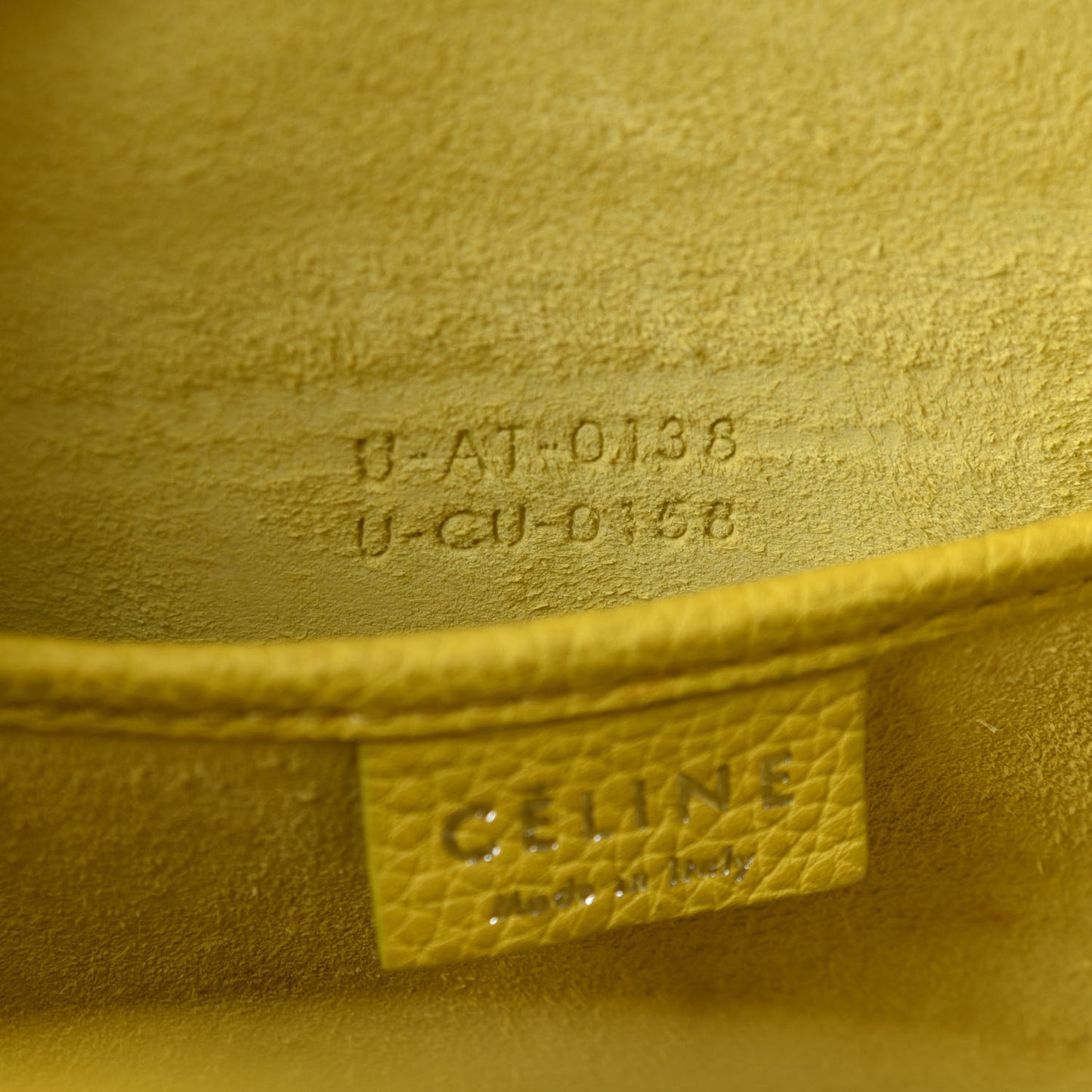 Drummed Calfskin Nano Luggage Citron