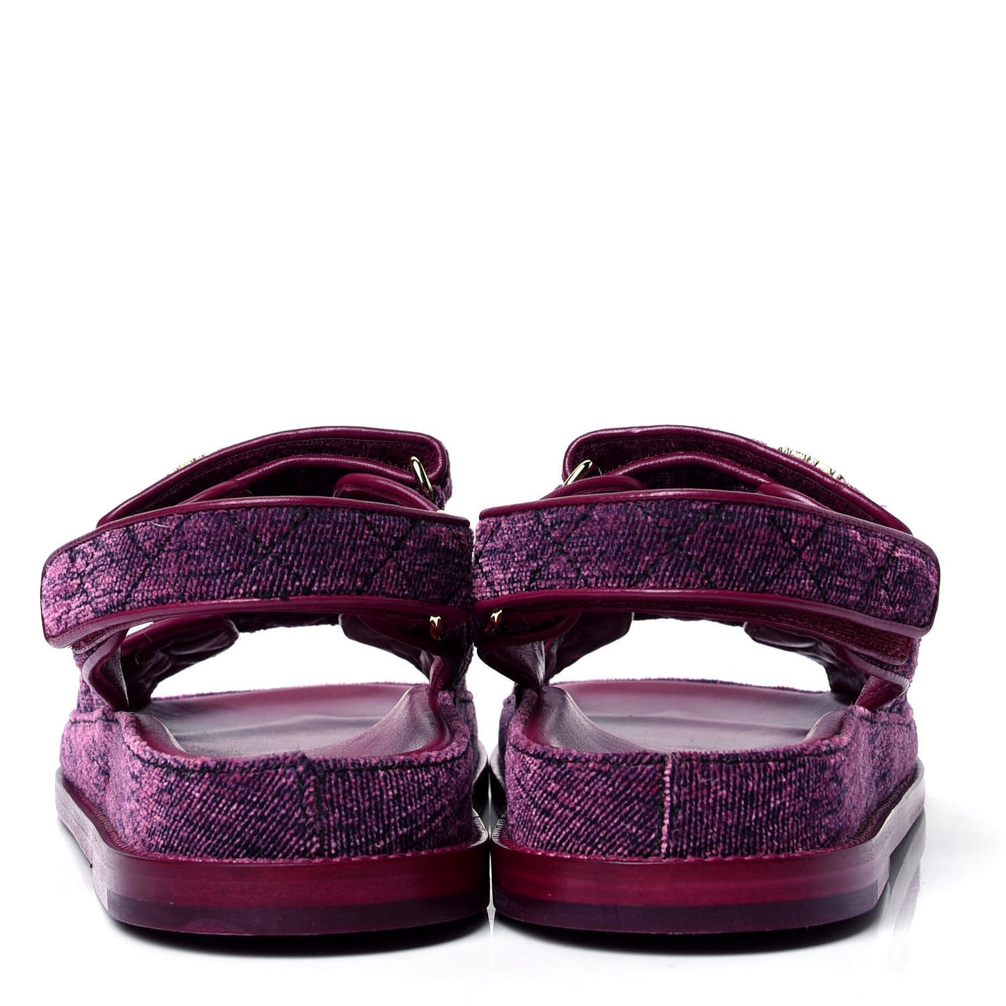 Velvet Velcro Dad Sandals 38 Pink