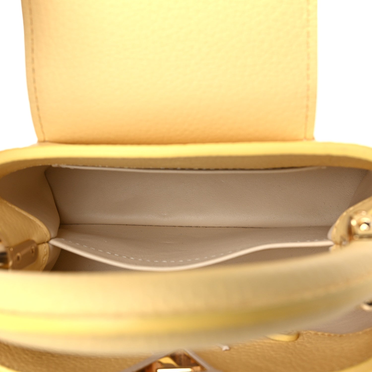 Louis Vuitton Taurillon Mini Capucines Jaune Plume 5 of 9