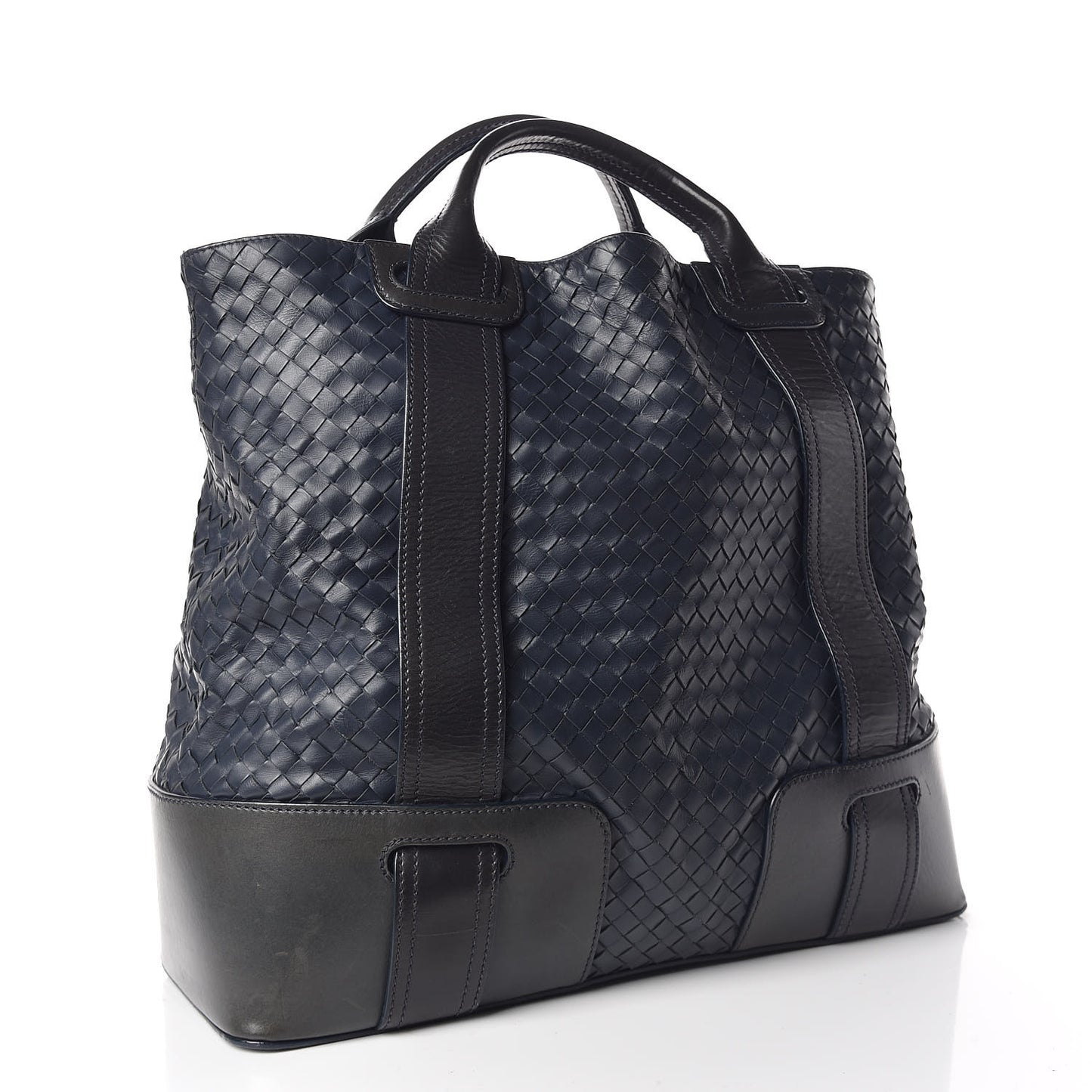 Light Calf Intrecciato Tote Prusse