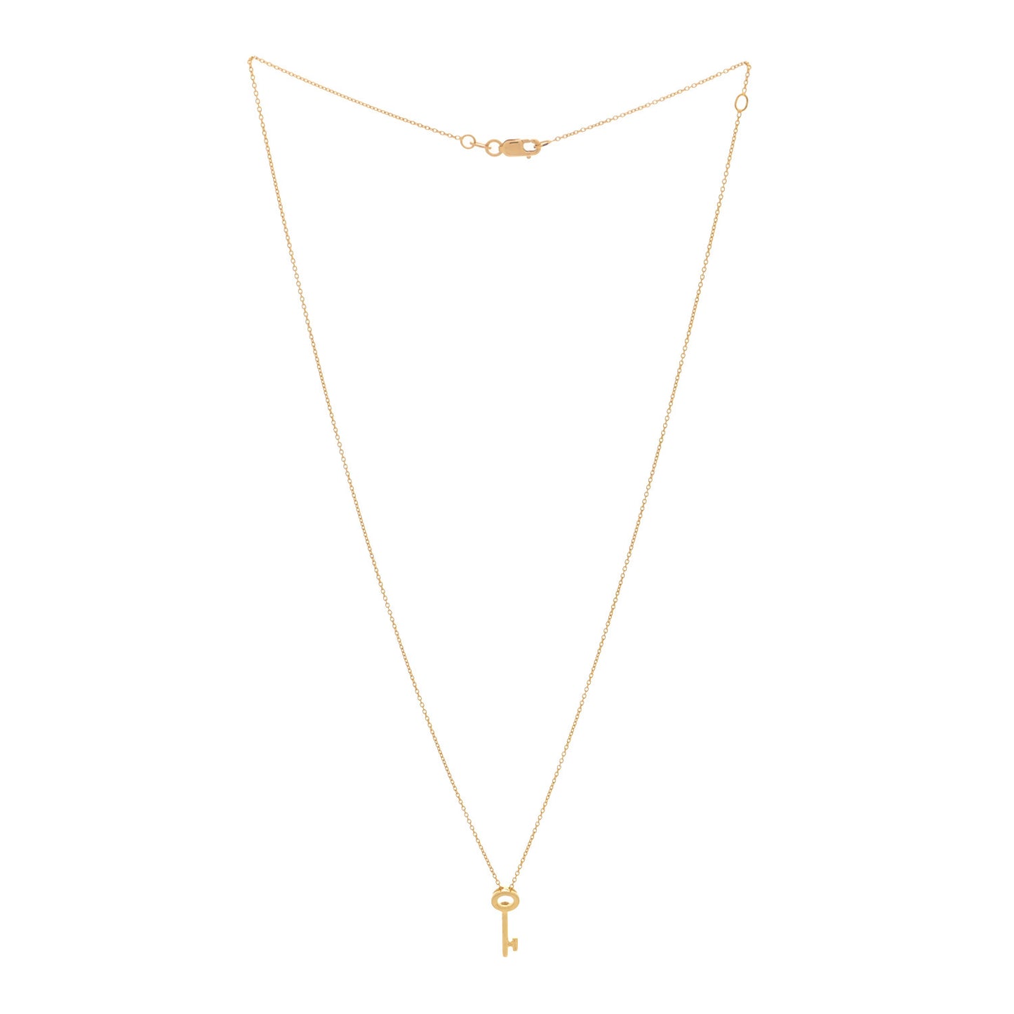 18K Yellow Gold Tiny Treasures Key Pendant Necklace