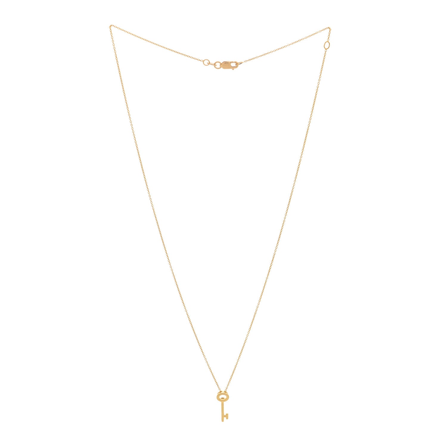Roberto Coin 18K Yellow Gold Tiny Treasures Key Pendant Necklace 3 of 6