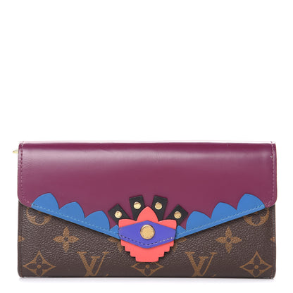 Louis Vuitton Monogram Totem Sarah Wallet Magenta 1 of 12