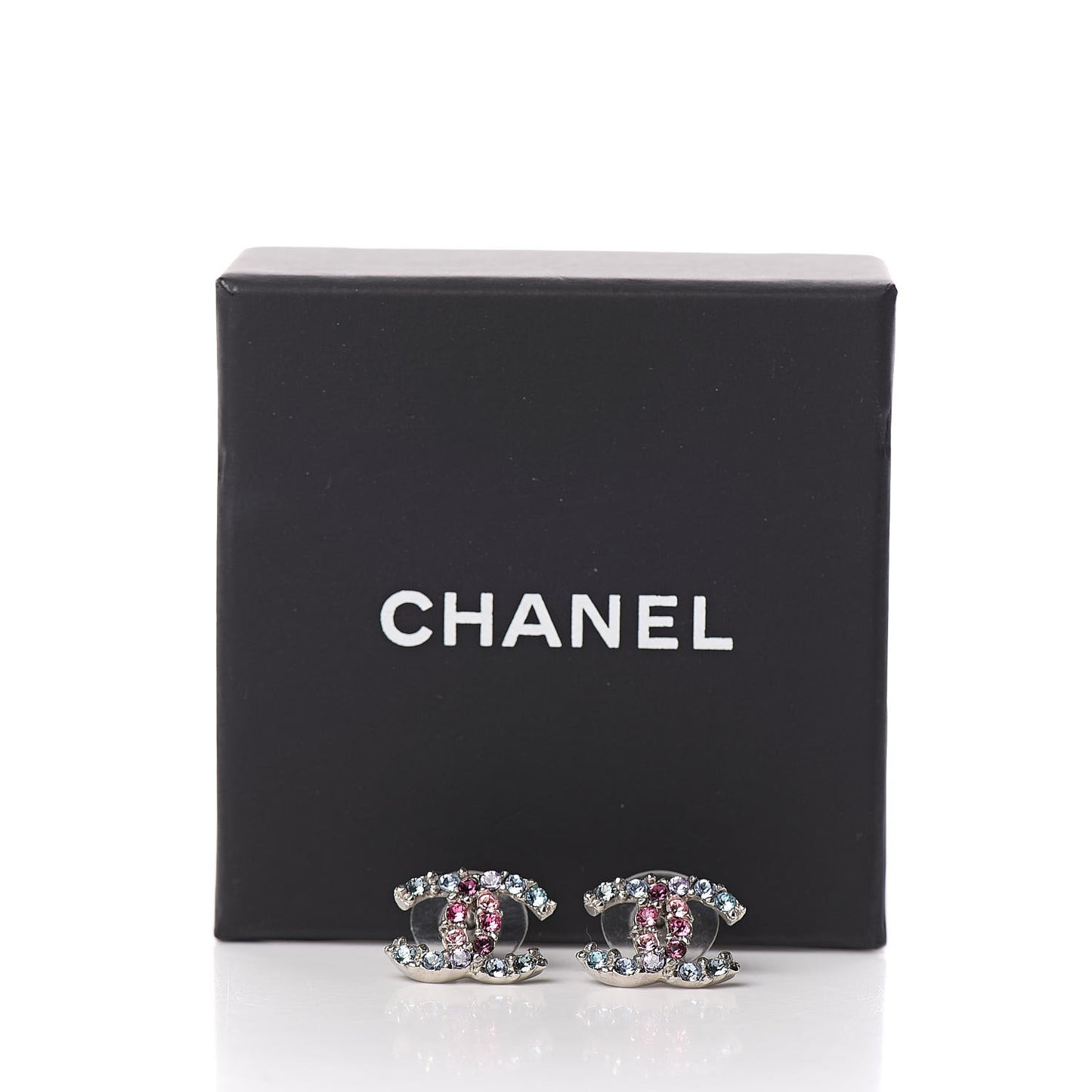 Crystal CC Earrings Silver Multicolor