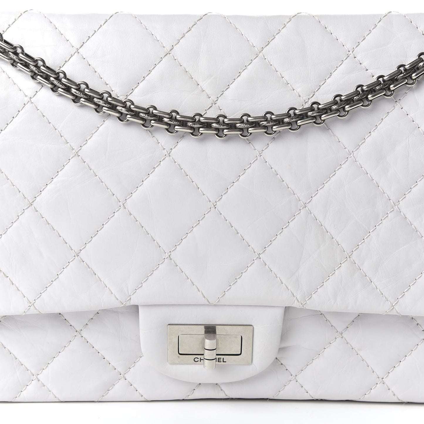 Aged Calfskin 2.55 Reissue 227 Flap White