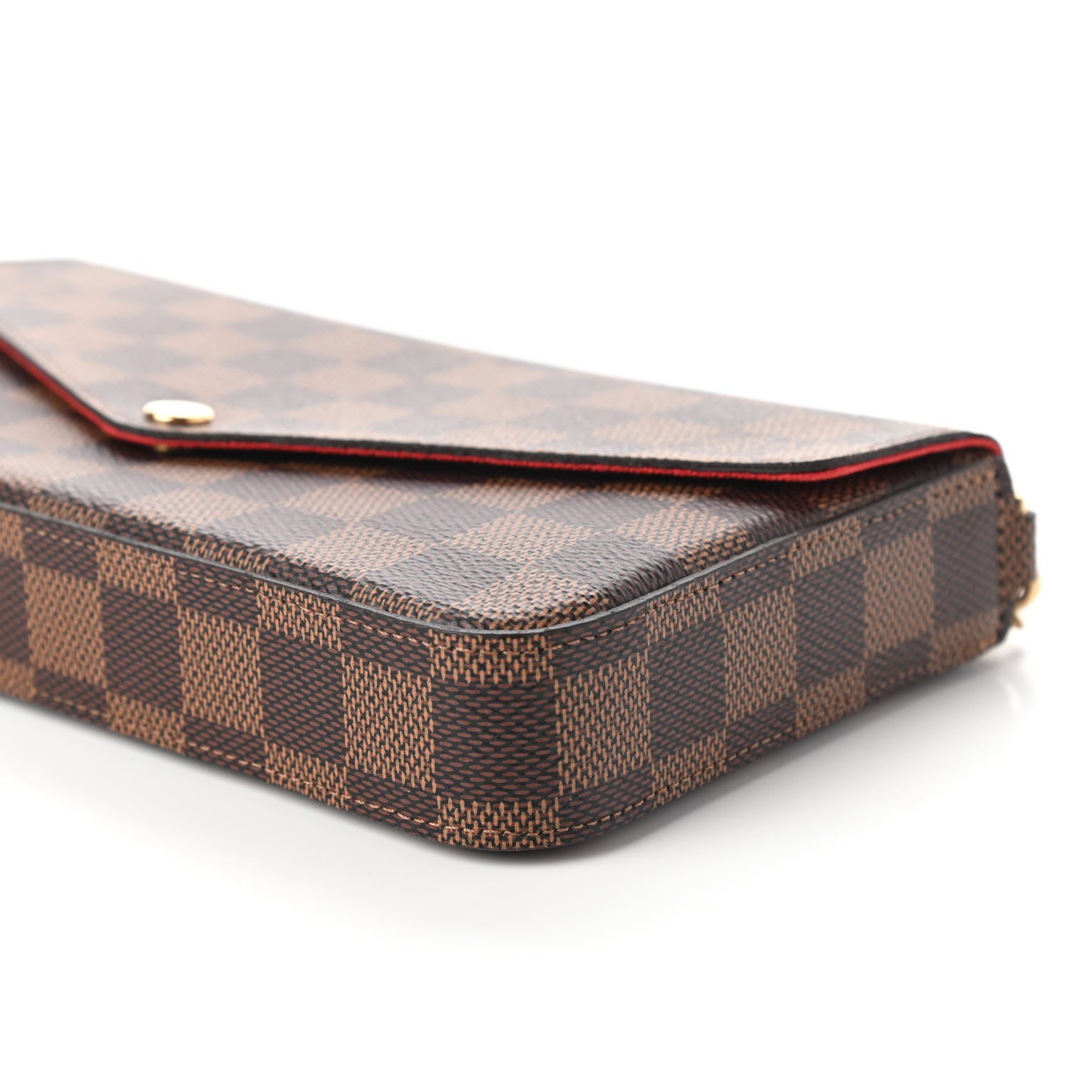 Louis Vuitton Damier Ebene Pochette Felicie Chain Wallet 7 of 11