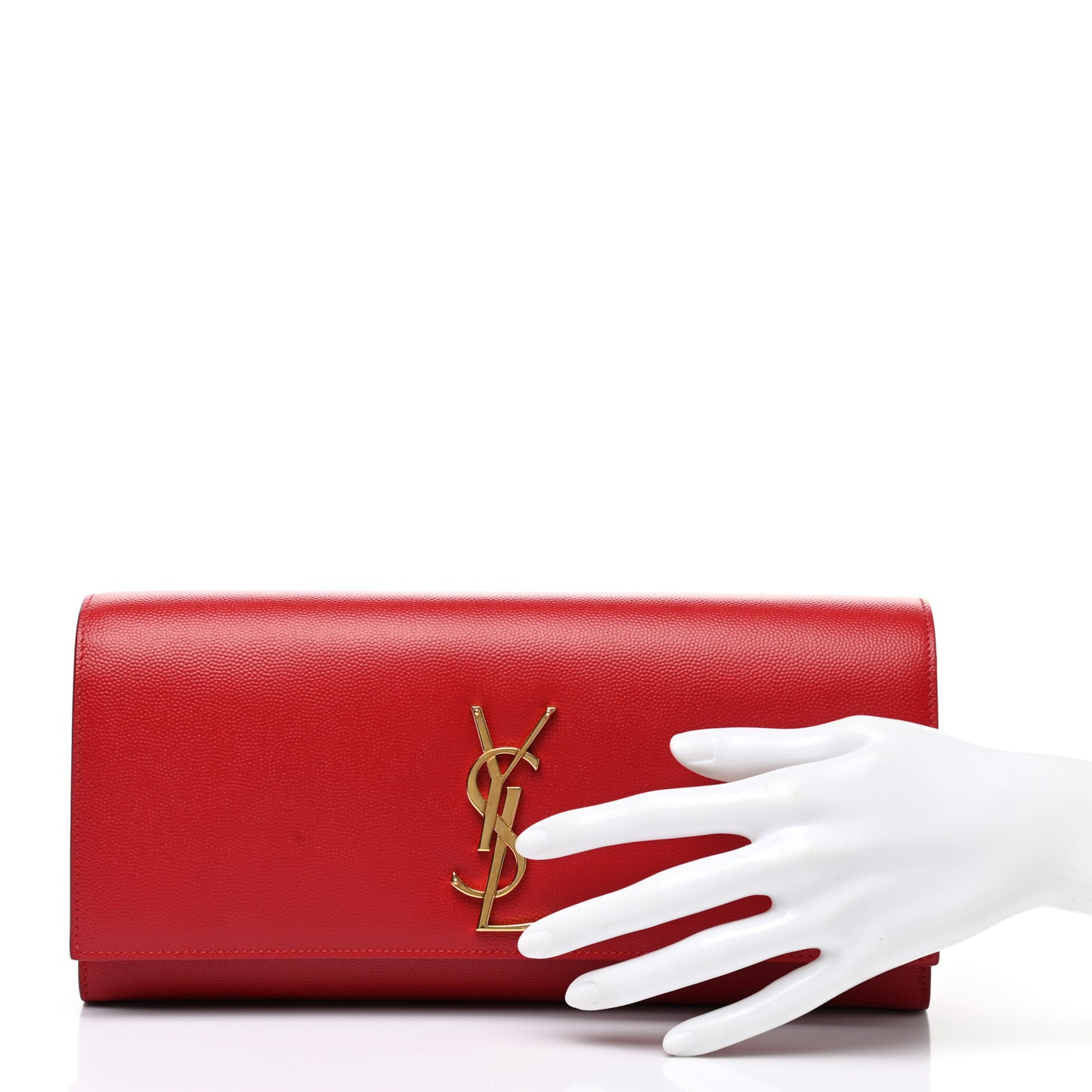 Calfskin Classic Monogram Cassandre Clutch Rouge Orient