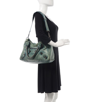 Balenciaga Chevre Giant 21 Gunmetal Hardware City Neiman Marcus LE Bleu 2 of 20
