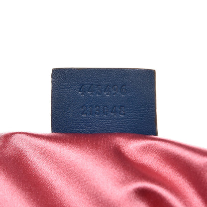 Gucci Velvet Matelasse Modern Embroidered Medium GG Marmont Shoulder Bag Cobalt 7 of 8